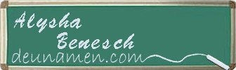 Alysha Benesch Visitenkarte